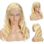 613 Blonde Body Wave Lace Front Wig 180% Destiny 100% Human Hair Natural Hairline - Ossilee Hair