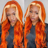 13x4 13x6 Full Lace Frontal Wig Human Hair Skunk Stripe Ginger Blonde Highlight Body Wave Wig