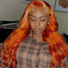 13x4 13x6 Full Lace Frontal Wig Human Hair Skunk Stripe Ginger Blonde Highlight Body Wave Wig