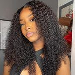 4C Edge Hairline Lace Wigs Kinky Curly 4x4 5x5 HD Lace Closure Wig Human Hair