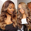 Highlight Body Wave 4x4 Lace Closure Wig Glueless Human Hair Wig 100% Human Hair - Ossilee Hair