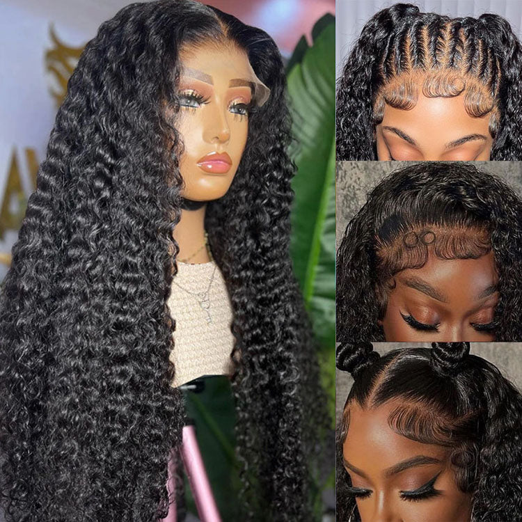 Deep Wave 5x5/13x4 HD Lace Front Wig 150% 200% 250% Density Brazilian Curly Hair Remy 10A Virgin Hair - Ossilee Hair