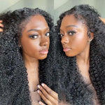 4C Edge Hairline Lace Wigs Kinky Curly 4x4 5x5 HD Lace Closure Wig Human Hair