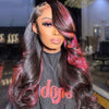 Pink Highlight Color Body Wave Human Hair 13x6 HD Lace Frontal Wig