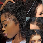 4c Hairline Edges Lace Front Wigs Kinky Curly 13x4/13x6 HD Lace Frontal Wig Curly Baby Hair - Ossilee Hair