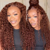 #4 Chocolate Brown Deep Wave 13x6 HD Lace Frontal Wig Human Hair