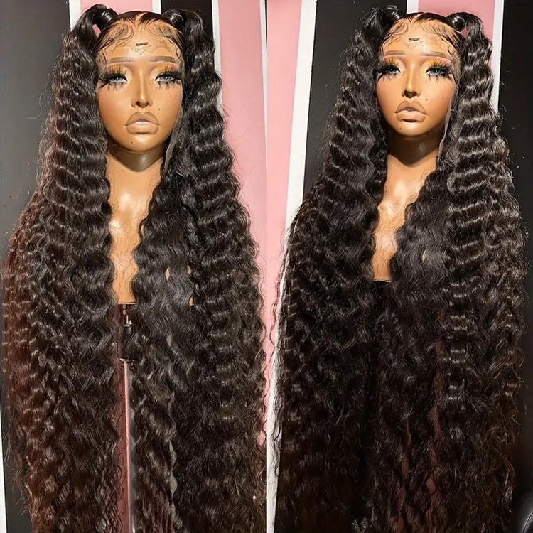 Ossilee Hair 13x6 Loose Deep Wave Human Hair Wig HD Transparent Lace Front Wigs Invisible Small Bleached Knots - Ossilee Hair