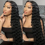 Ossilee Hair 13x6 Loose Deep Wave Human Hair Wig HD Transparent Lace Front Wigs Invisible Small Bleached Knots - Ossilee Hair