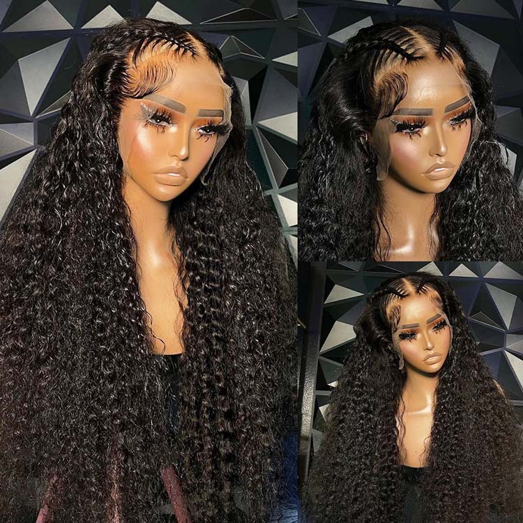 Ossilee Hair 13x6 HD Transparent Lace Front Wigs Brazilian Virgin Deep Wave Frontal Wigs 10A Grade - Ossilee Hair