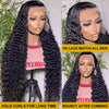 Deep Wave 5x5/13x4 HD Lace Front Wig 150% 200% 250% Density Brazilian Curly Hair Remy 10A Virgin Hair - Ossilee Hair