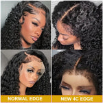 4c Hairline Edges Lace Front Wigs Kinky Curly 13x4/13x6 HD Lace Frontal Wig Curly Baby Hair - Ossilee Hair