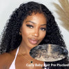 4c Hairline Edges Lace Front Wigs Kinky Curly 13x4/13x6 HD Lace Frontal Wig Curly Baby Hair - Ossilee Hair