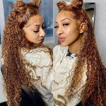 4/27 Highlight Human Hair Wig Deep Wave 360 HD Lace Frontal Wigs