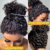 4C Kinky Edges Lace Wigs Afro Kinky Curly Human Hair 360 HD Lace Frontal Wig