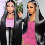 13x4 HD Transparent Lace Frontal Human Hair Wigs Straight 10A Virgin Hair - Ossilee Hair