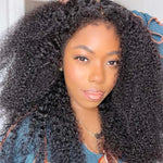 4C Edge Hairline Lace Wigs Kinky Curly 4x4 5x5 HD Lace Closure Wig Human Hair