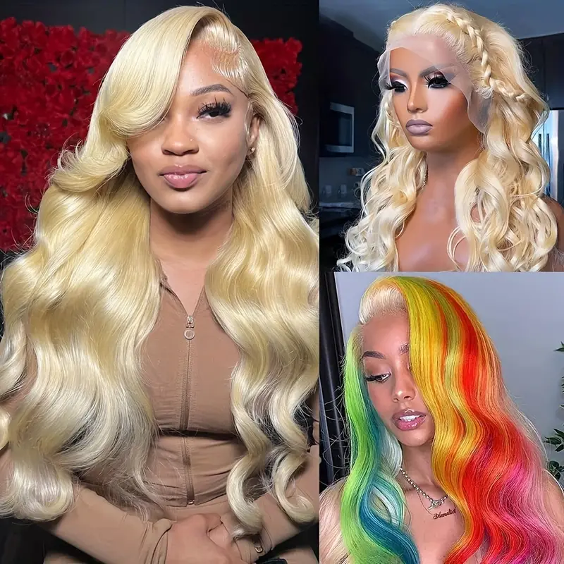 13x4/13x6 Honey Blonde Body Wave Lace Front Wig 180% Destiny Brazilian Human Hair 613 Lace Front Wig - Ossilee Hair