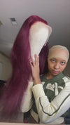99J Burgundy Straight Human Hair 13X4/13x6 HD Lace Front Wig Brazilian Virgin Hair