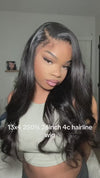 4c Hairline Lace Front Wigs Body Wave 13x4/13x6 HD Lace Frontal Wig Curly Edges