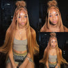 4/27 Highlight Wig Human Hair Straight 360 HD Full Lace Frontal Wig