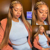 4/27 Highlight Wig Human Hair Straight 360 HD Full Lace Frontal Wig