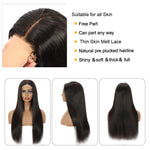 4x4/5x5/13x4 HD Transparent Lace Front Human Hair Wigs Straight Hair Glueless Skin Melt HD Lace Wigs 10A Grade - Ossilee Hair