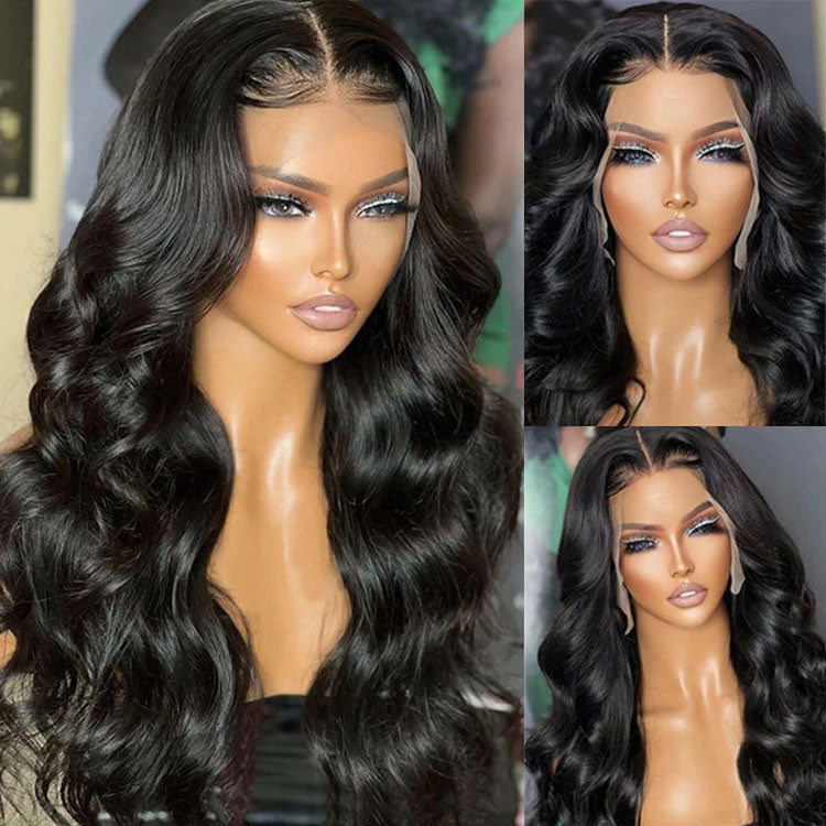 Super Natural Skin Melted HD Lace Front Wigs 4x4/13x4 Body Wave Pre Plucked Frontal Wigs 10A Virgin Brazilian Hair - Ossilee Hair