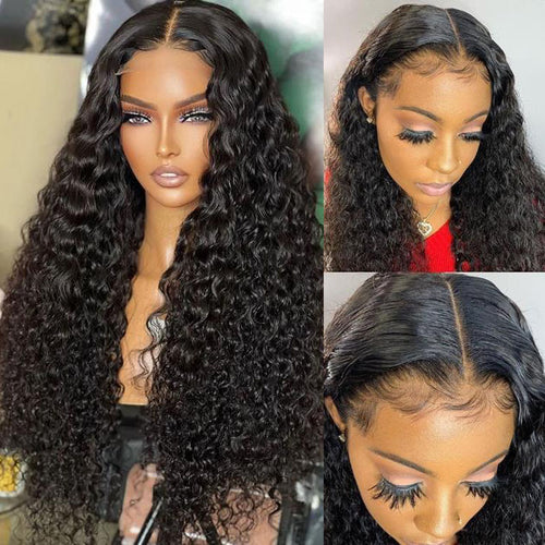 6x6 Deep Wave Lace Closure Wig Curly Virgin Human Hair Closure Wig - Ossilee Hair