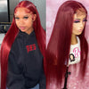 5x5 HD Lace Closure Wigs Straight/Body Wave Burgundy Lace Front Wig Red 99j Colored Human Hair Wigs - Ossilee Hair