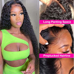 Jerry Curly 4X4 Lace Wig 150% 200% 250% Density Deep Curly Remy Hair Lace Wig 9A/10A Grade HD Lace Closure Wig - Ossilee Hair