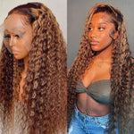 13x4/13x6 HD Lace Front Human Hair Wigs  4/27 Highlight Deep Wave Lace Front Wig Customized Piano Color - Ossilee Hair