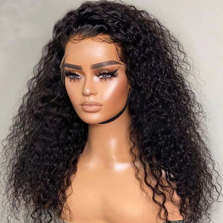 360 Lace Frontal Wigs Jerry Curly HD Lace Front Human Hair Wigs Pre Plucked with Baby Hair 10A Grade - Ossilee Hair