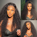 Jerry Curly 4X4 Lace Closure Wig 150% 200% 250% Density Deep Curly Hair Lace Wig HD Closure Wig - Ossilee Hair