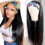 Straight Headband Wig Glueless Human Hair Wigs for Black Women None Lace Front Wig 10A Grade - Ossilee Hair