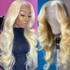 5x5/6x6 HD Transparent Lace Wigs 613 Blonde Human Hair Closure Wig Brazilian Body Wave 10A Grade - Ossilee Hair