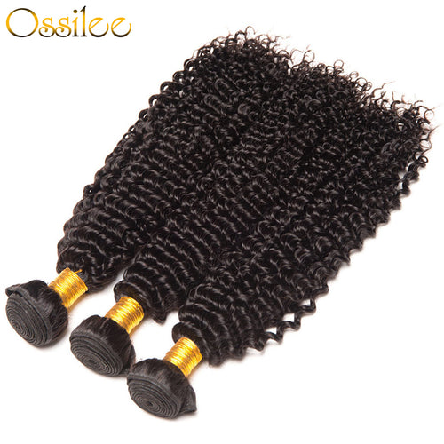 Afro Curl 3Pcs With Lace Closure 9A Unprocessed Afro Curl Virgin Hair Bundles - Ossilee Hair