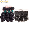 Brazilian Loose Wave 9A Grade 3Bundles With 13x4 Pre-Plucked Lace Frontal Natural Color 100% Human Hair - Ossilee Hair