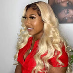 Ombre Blonde Lace Wigs 4x4/13x4 Lace Front Human Hair Wigs 1b 613 Body Wave Human Hair Wig - Ossilee Hair