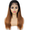Ombre 1b 30 Color 13x4 Straight Lace Front Wigs Two Tone Brown Color Human Hair Lace Wig for Women Pre Plucked - Ossilee Hair