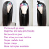 Straight Headband Wig Glueless Human Hair Wigs for Black Women None Lace Front Wig 10A Grade - Ossilee Hair