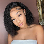 13x4 HD Lace Front Wigs Jerry Curly Bob Wig Afro Kinky Curly Short Bob Lace Wig 10A Grade 180% 250%Density - Ossilee Hair