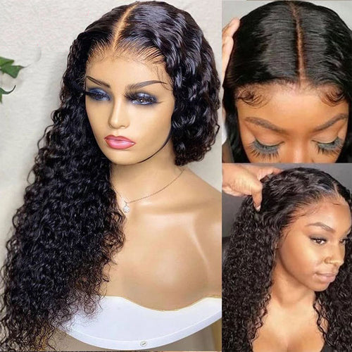 360 Lace Frontal Wigs Jerry Curly HD Lace Front Human Hair Wigs Pre Plucked with Baby Hair 10A Grade - Ossilee Hair