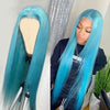 Colore Wigs Straight Human Hair 13x4 HD Lace Front Wigs Blue/Green/Pink/Yellow Color - Ossilee Hair