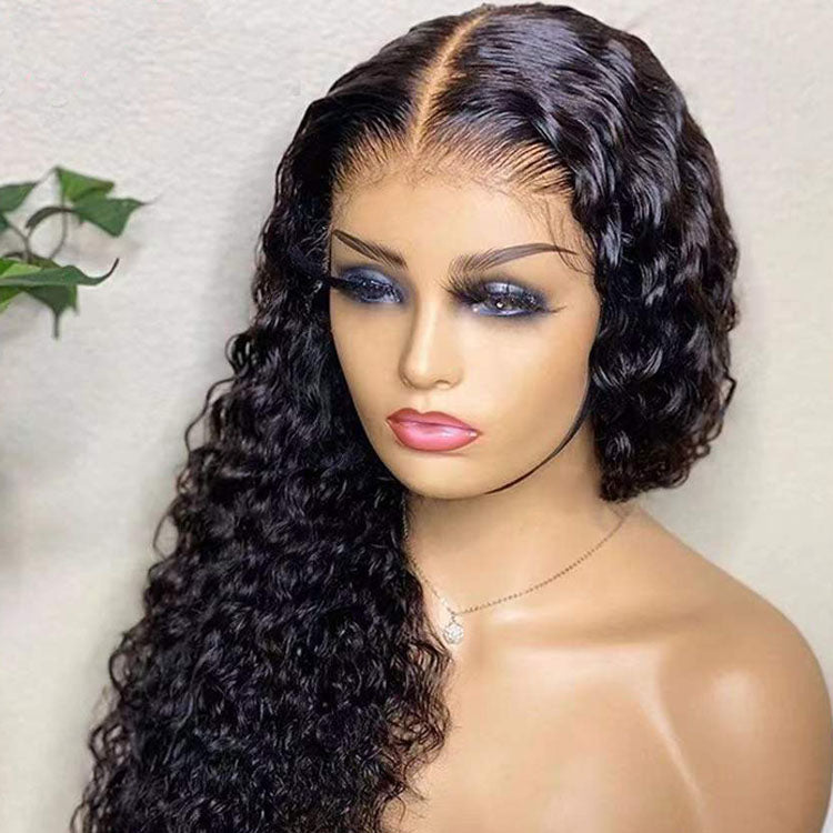 Cheap Invisible 13x4 HD Transparent Lace Front Wig Brazilian Jerry Curly Virgin Human Hair Wigs 9A Grade - Ossilee Hair