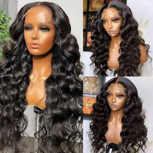 Loose Wave 5x5 HD Lace Closure Wigs Brazilian Virgin Hair 10A Unprocessed Human Hair Wigs 180% 250% Recommend - Ossilee Hair