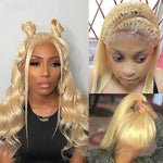 360 Lace Frontal Wigs 613 Blonde Human Hair Lace Wigs Body Wave Can be Bleached - Ossilee Hair