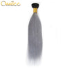 1B/grey Brazilian Straight 3 Bundles Remy Hair Weave Bundles - Ossilee Hair
