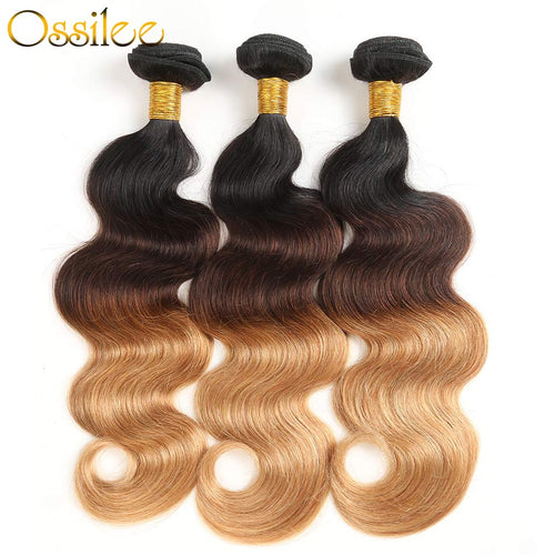 New Arrival 1B/4/27 Ombre 4 Bundles Brazilian Body Wave Human Hair Weave Bundles - Ossilee Hair