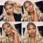 Ombre Blonde Lace Wigs 4x4/13x4 Lace Front Human Hair Wigs 1b 613 Body Wave Human Hair Wig - Ossilee Hair