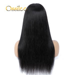 Full Machine Made Straight Human Hair Wigs with Bang Glueless wig with Bangs Brazilian Human Hair Wigs for Women - Ossilee Hair